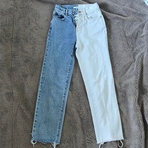 Pacsun white and blue jeans. size 23